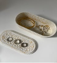 Elips Kapaklı Dekoratif Gold & Gümüş Yaldızlı Hediyelik Kutu (Altın Rengi)