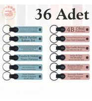 G Mavi & Y Ağzı, 36’lı Set, İsim Yazılabilir Anahtarlık, Pilates Grubu Üyelerine Motivasyon Hediyesi