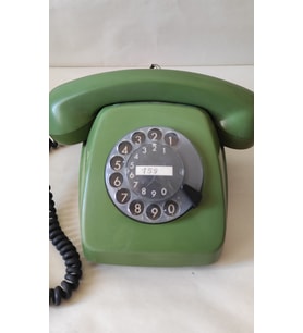 Antika Nostaljik Yeşil Çevirmeli Telefon