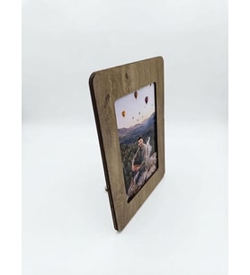 Masa Üstü Ahşap Fotoğraf Çerçevesi 14×20 cm – Kişiye Özel Fotoğraf Baskılı- ceviz renk