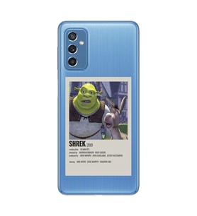 Samsung Galaxy M52 Uyumlu Shrek Minimalsit Poster Desenli Şeffaf Telefon Kılıfı