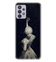 Samsung Galaxy A32 Kılıf Desenli Silikon Resimli Star Woman St-1332