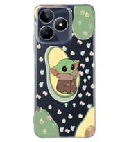 Realme C53 Uyumlu Baby Yoda Desenli Şeffaf Telefon Kılıfı