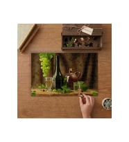 Üzüm ve Ürünleri Tasarımı 240 parça Ahşap Puzzle Ahşap Kutuda MP10932
