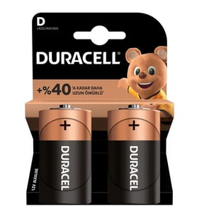 Duracell LR20/MN1300 D Büyük Boy Pil (2'li Paket)