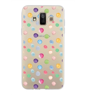 PrintiFy Samsung Galaxy J7 Duo ile Uyumlu 1mm Slim Fit Water Color 6 Baskılı Şeffaf  Kılıf