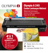4 ü 1 Arada A245 Combo Laminasyon Makinesi ,Giyotin Makinesi ,Köşe Kesme Aparatı