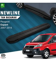 S-Dizayn Peugeot Expert 2 Kısa Şase NewLine Siyah Yan Basamak 213 Cm 2007-2016