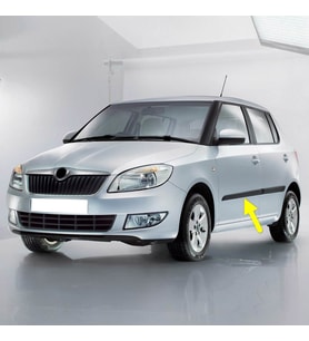 Skoda Fabia 2011-2014 Sol Ön Kapı Çıtası Düz 5J6853515