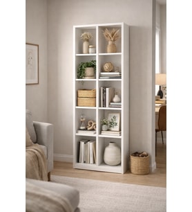 Alesta Life 10 Gözlü/Raflı Kitaplık (Beyaz)