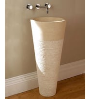 mermer lavabo, Traverten  ayaklı kulah tipi lavabo