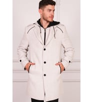 PLT8401 DEWBERRY ERKEK PALTO-AÇIK DESENLİ BEJ