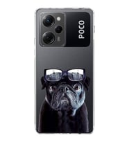 PrintiFy Xiaomi Poco X5 Pro ile Uyumlu 1mm Slim Fit Köpek 3 050f Baskılı Şeffaf  Kılıf