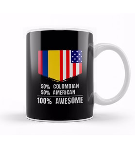 50% Congolese 50% American %100 Awesome Immigrant Kupa Bardak Porselen