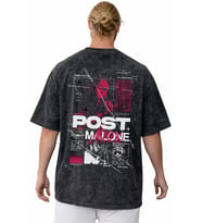 Post Malone Rapper Şarkıcı Baskılı Unisex Oversize Vintage Yıkamalı Tişört