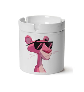 Pink Panther Baskılı Porselen Küllük Makinede Yıkanabilir