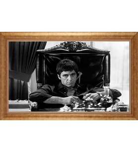 EV İŞYERİ OFİS İÇİN ALTIN ÇERÇEVELİ PASPARTULU TABLO VB338