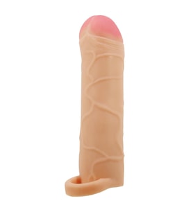 OdinsShop 2,5 cm Dolgulu Premium Ten Rengi Silikon Penis Kılıfı