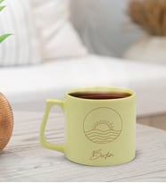 BK Gift Kişiye Özel İsimli Pastel Sarı Middle Kupa Bardak, Arkadaşa Hediye, Ev Hediyesi, Doğum Günü Hediyesi, Ofis Hediyesi-7