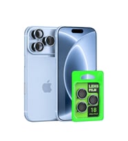 Apple iPhone 18 Pro Max Raze Metal Kamera Lens - Açık Mavi