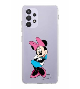 Samsung Galaxy A23  Kamera Korumalı  Kapak Minnie Mouse Tasarımlı  Şeffaf Kılıf