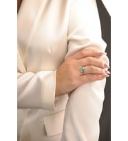 Kadir Jewellery 22 Ayar Altın Kaplama Zirkon Taşlı Kadın Minimal Yüzük