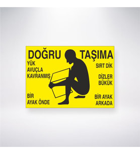 Doğru Taşıma 21x28 Arkası Yapışkanlı Levha