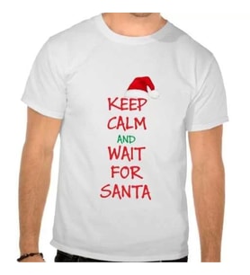 Keep Calm and Wait For Santa (Beyaz)