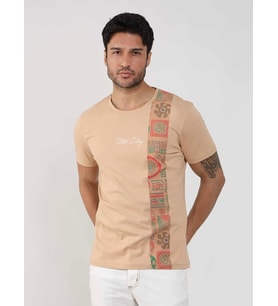 Dufy Vizon Erkek Slim Fit Desenli O Yaka Tshirt - 105314