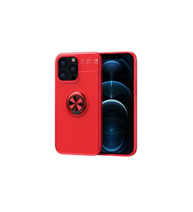 Apple İphone 13 Pro Kılıf Range Yüzüklü Silikon - Kırmızı