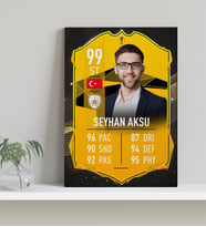 BK Gift Kişiye Özel Kanvas Tablo Futbolcu Kartı-14