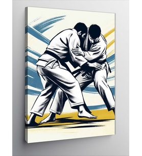 Kanvas Tablo Karate Yapan İnsanlar