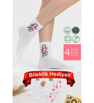4 Çift Sevgililer Günü Çorap Seti