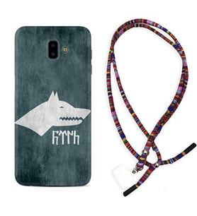 Samsung J6 Plus J7 Prime J7 Pro M20 Kılıf Boyun Asklı Rasta Silikon Göktürk 2 1411