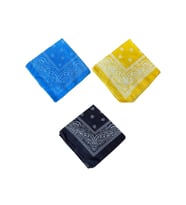 %100 Pamuklu Klasik Desen Unisex 3lü Bandana Seti Renkli Bandana Etnik Desenli A Kalite Bandana