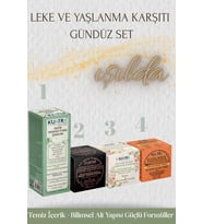 Kuatra Koyu Leke, Yaşlanma Karşıtı Ve Yoğun Nem Gündüz Set Doğal Içerikli Krem ve Serum