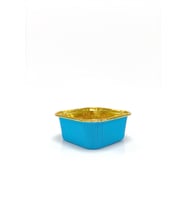 Dolphin Muffin Kare Kağıt Mavi Altın Cupcake Kek Kalıbı Kapsülü Kabı - 25 Adetlik 1 Paket