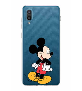 Samsung Galaxy A02  Kamera Korumalı  Kapak Mickey Mouse Tasarımlı  Şeffaf Kılıf