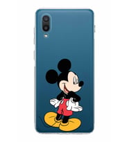 Samsung Galaxy A02  Kamera Korumalı  Kapak Mickey Mouse Tasarımlı  Şeffaf Kılıf