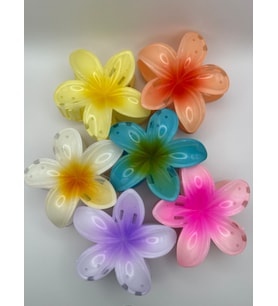 Arnes Jewelry Renkli Büyük Boy Lotus Çiçeği Toka (8 cm)- 6’lı