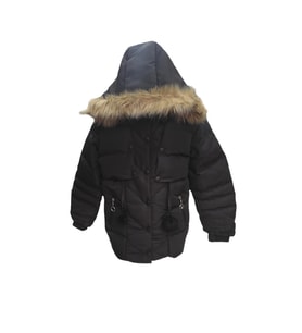 Life For Moda Kız Çocuk Önü Fermuarlı ve Çıt Çıtlı Ponpon Detaylı Çıkarılabilir Tüylü Kapüşonlu Peluş Ast (Siyah)