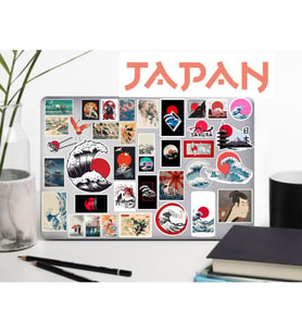 Lexroo Japanese Art Katsushika Hokusai Sticker Telefon Laptop Notebook Tablet Defter Matara Stiker
