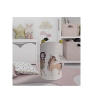 MEKTA HOME BEBEK VE ÇOCUK ODASI Kızılderili Desenli Oyuncak Sepeti