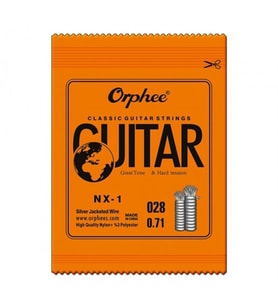 Orphee NX-1 Klasik Gitar Mi (E) Teli - 1. Tel (Aksesuar - Yedek Tek Tel)  Yüksek Kaliteli Şeffaf Naylon, Standart Tansiyon, Pürüzsüz Yüzey ve Net Tizler  Uyum: Tüm Klasik Gitarlar