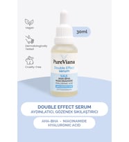 PureViana Double Effect Serum 30ML – AHA-BHA + Niacinamide + Hyaluronik Asit – Aydınlatıcı, Gözenek Sıkılaştırıcı, Ton Eşitleyici