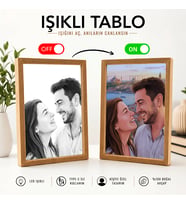 Kişiye özel ahşap ışıklı tablo sevgiliye hediye özel tasarım portre