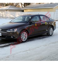 VW Jetta Krom Cam Çıtası Tk 2011 Üzeri 6 Prç Paslanmaz Çelik