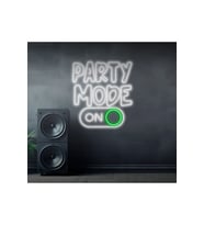 PARTY MODE ON Yazılı ve Şekilli Neon Tabela