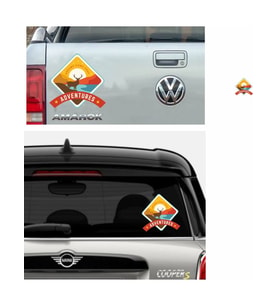 Offroad Adventure Wild Kamp Karavan Sticker 19CM