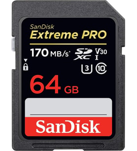 Sandisk Extreme Pro Sdxc Uhs-I Hafıza Kartı 64 Gb (V30, U3, 4K Uhd Videolar, 170 Mb/S Okuma Hızı, Is (Çok Renkli)